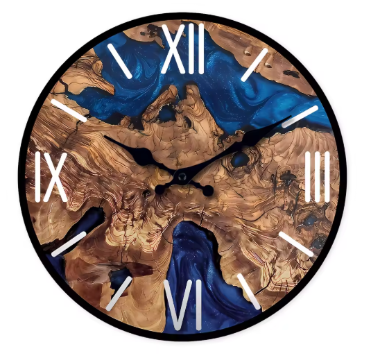 BowLift | Abstract Roman | Wooden Wall Clock with Roman Numerals