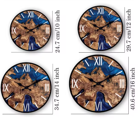 BowLift | Abstract Roman | Wooden Wall Clock with Roman Numerals