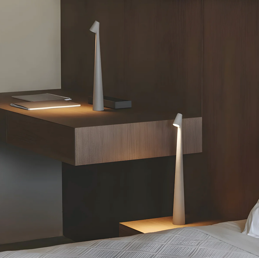 BowLift | At the desk LED Northern light - 3 intensities, wireless Scandinavian design