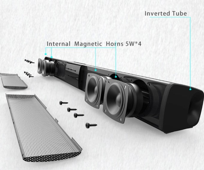 BowLift | Wireless Bluetooth Soundbar Stereo Speaker System with FM & USB – CineWave