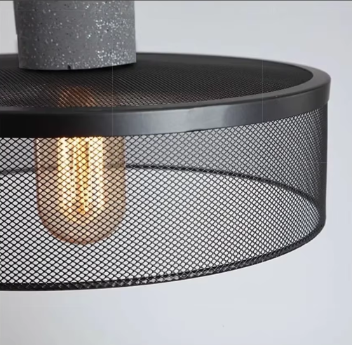 BowLift | Betono_C | Industrial LED pendant light – Concrete & Iron