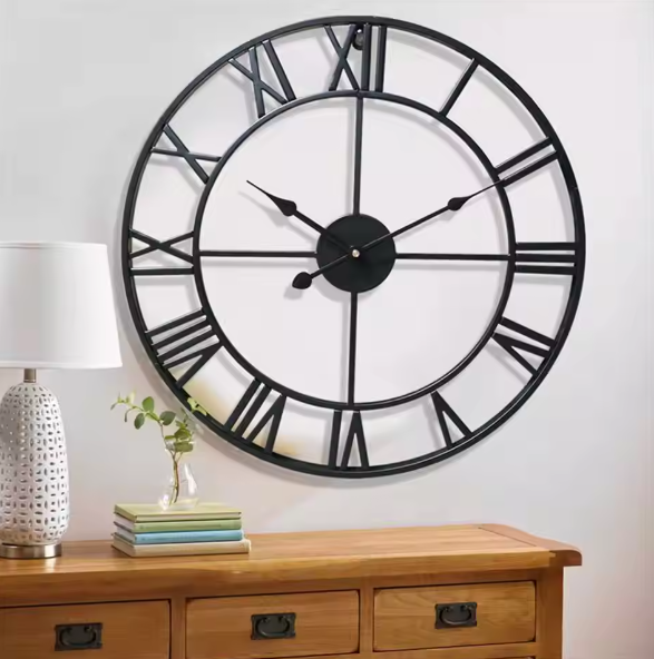BowLift | ClassicTime | Quartz Wall Clock – 3D Design with Roman Numerals