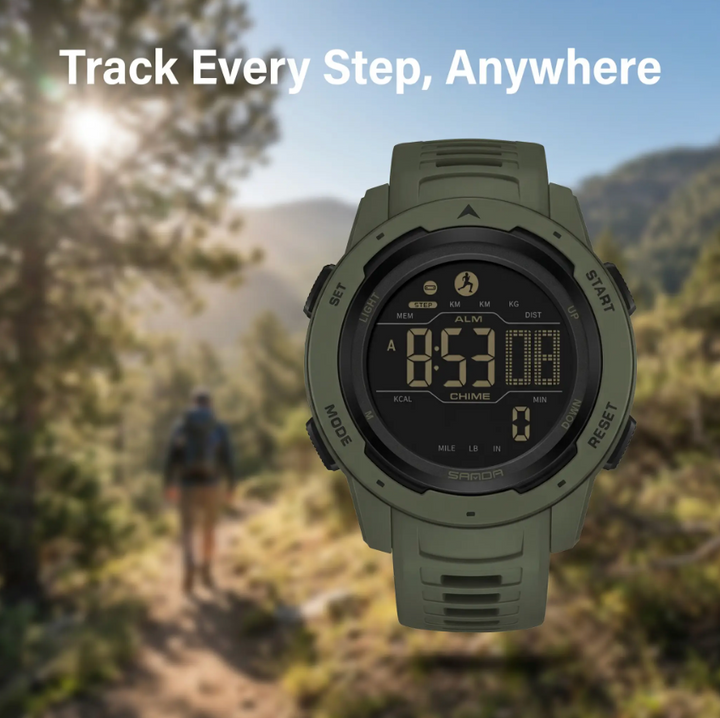 BowLift | Waterproof Military Pedometer Digital Watch