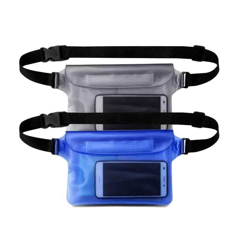 BowLift | Waterproof Hip Bag AquaSafeX | 3-fold Sealing | Transparent Dry Bag for Smartphone & Valuables | Adjustable Strap