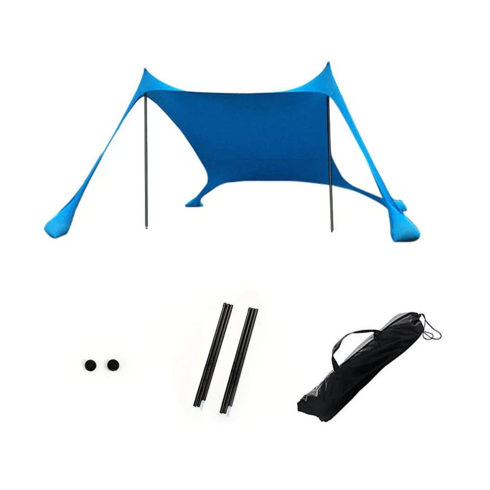 BowLift | Solaviva Beach Tent with UV Protection UPF50+ | Windproof & Waterproof | For 3–4 People | 200×200×170 cm