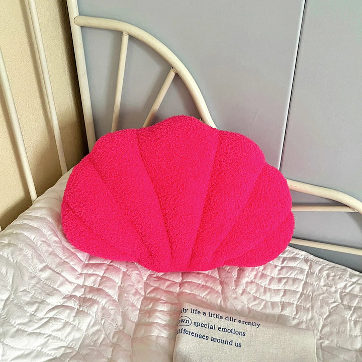 Pastel Shell Cushion – Fluffy Bouclé Plush Pillow | Bowlift