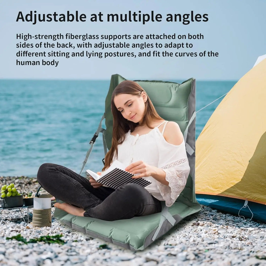 BowLift | Foldable Inflatable Seat with Backrest for Outdoor Camping – Taron