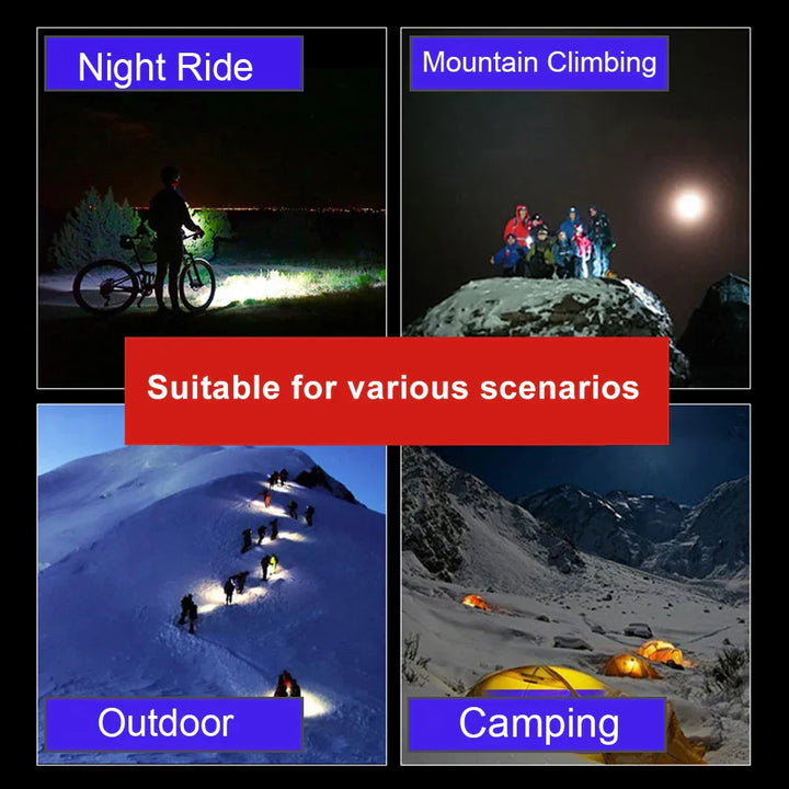 BowLift | USB Rechargeable Bike Light Set - 1500 Lumen LED Headlight and Taillight with 6 Modes for Safe Night Cycling