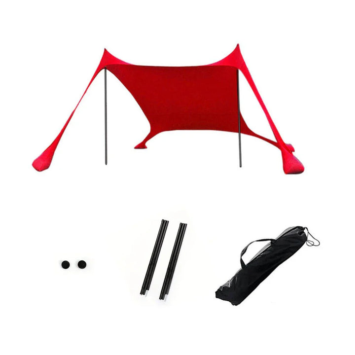 BowLift | Solaviva Beach Tent with UV Protection UPF50+ | Windproof & Waterproof | For 3–4 People | 200×200×170 cm