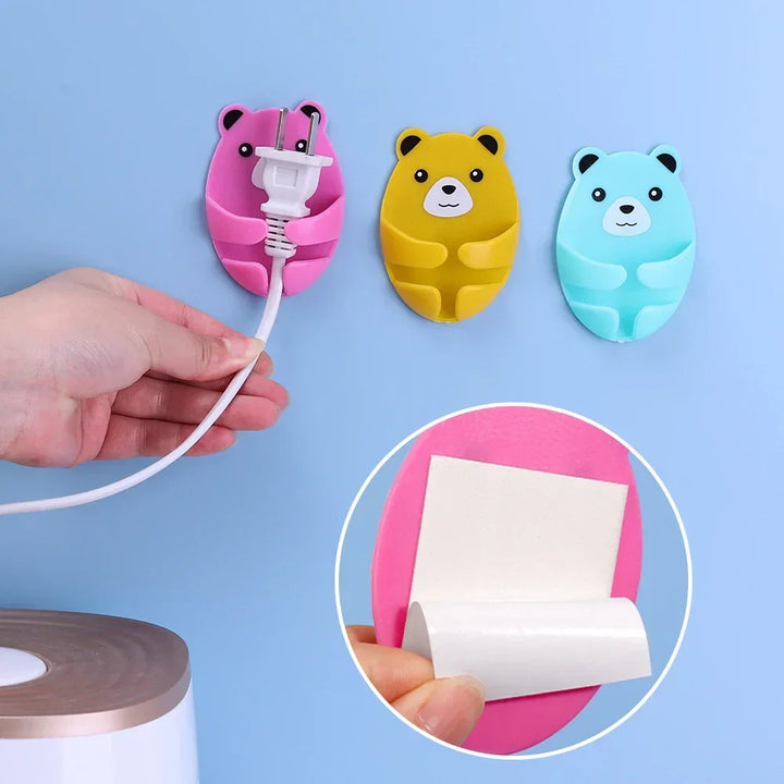 BowLift | Bear Hug Self-Adhesive Wall Plug Holder