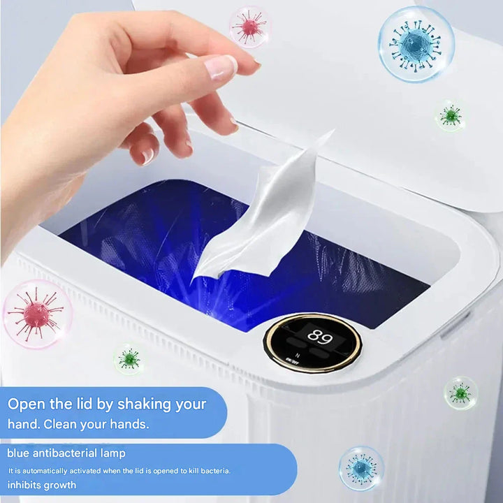 BowLift | Smart Sensor Trash Can with Digital Display & Type-C Charging – CleanBin