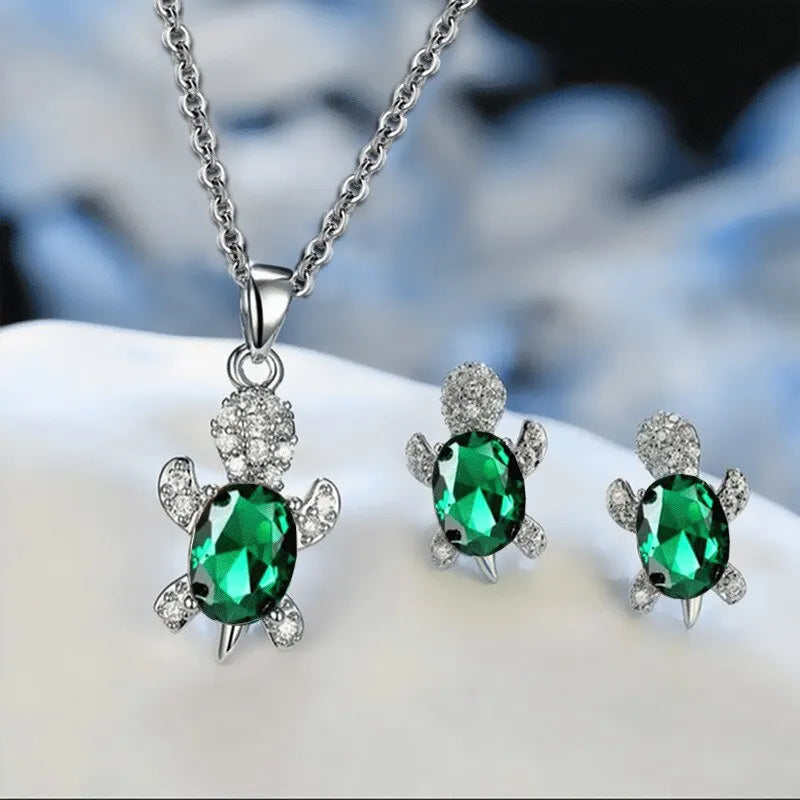 BowLift | Ocean Turtle Lucky Necklace Earring Set
