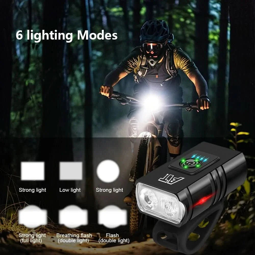 BowLift | Rechargeable LED bike front light with 6 modes & USB-C charging function