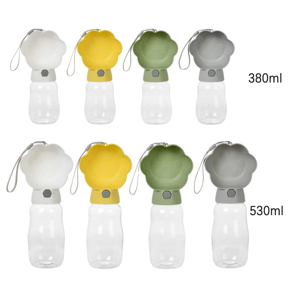 BowLift | Droppa DuoBottle Drink Bottle | 2-in-1 Water & Food Dispenser for Dogs & Cats | Leaksproof & Portable | 380 ml / 530 ml