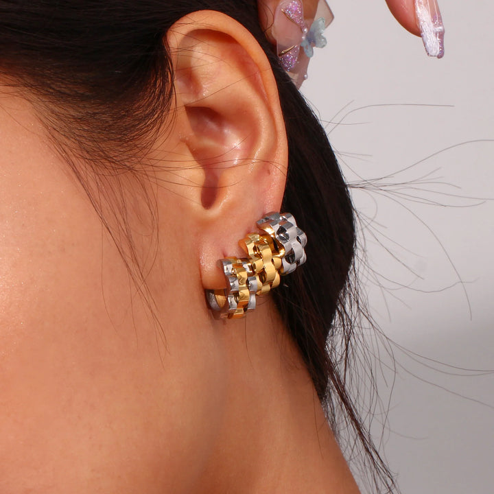 BowLift | Textured Watch Hoop Earrings