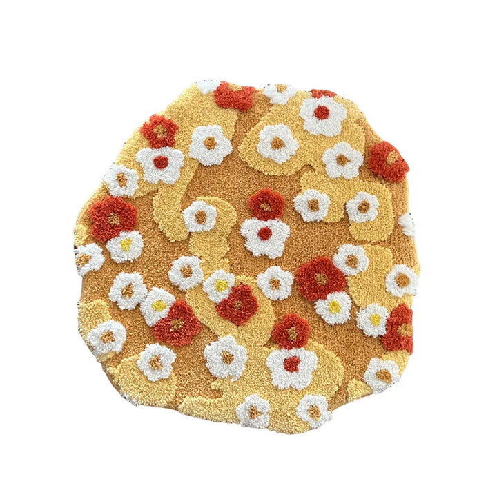 Moss Flower Tufted Round Rug | Bowlift