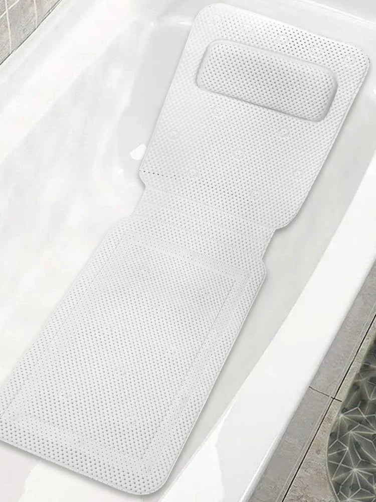 HydroComfort Non-Slip Bathtub Mat with Pillow Bowlift