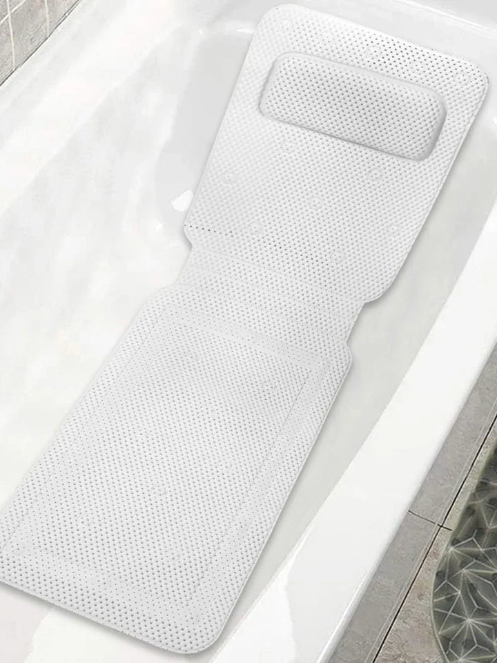 HydroComfort Non-Slip Bathtub Mat with Pillow Bowlift