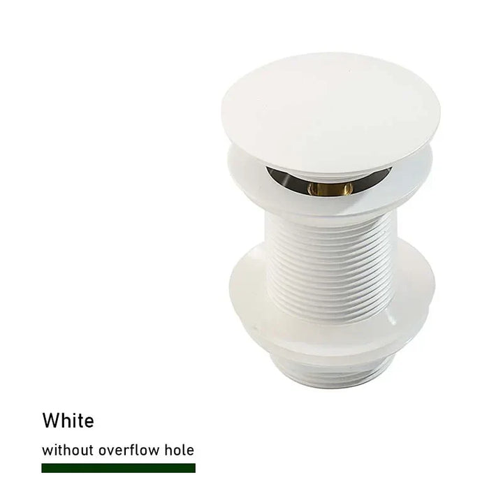 Drain screw with push-down popup – brass | 11 colors | With or without overflow Bowlift