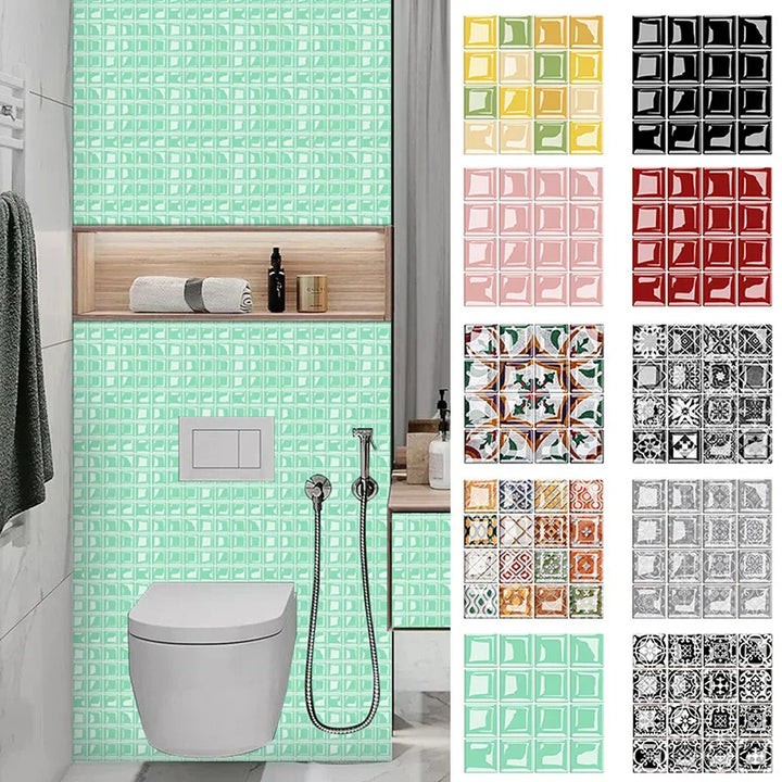 DecoMosaic 3D Mosaic Wall Tile Stickers Bowlift