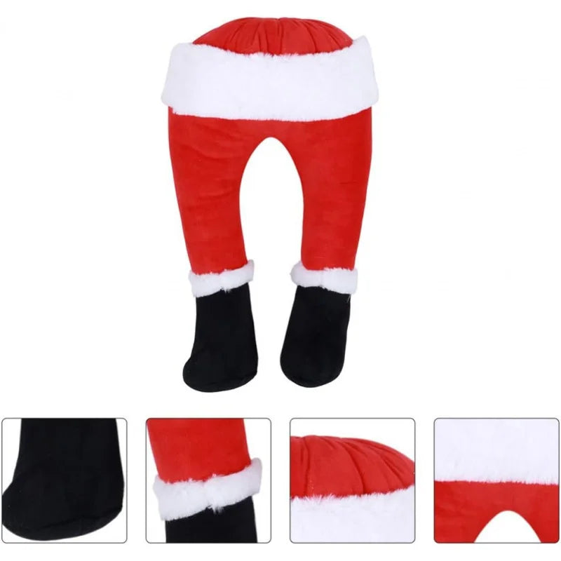 BowLift | Christmas decoration Santa legs | Funny Santa leg decoration | Fabric figure to hang