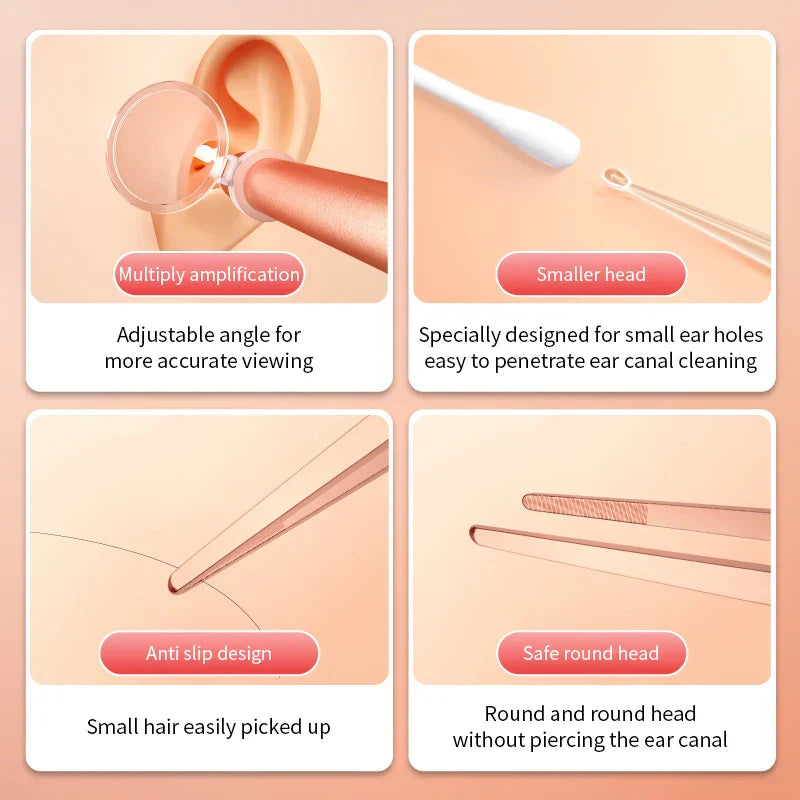 BowLift | Bright View LED Ear Cleaning Tweezer Set