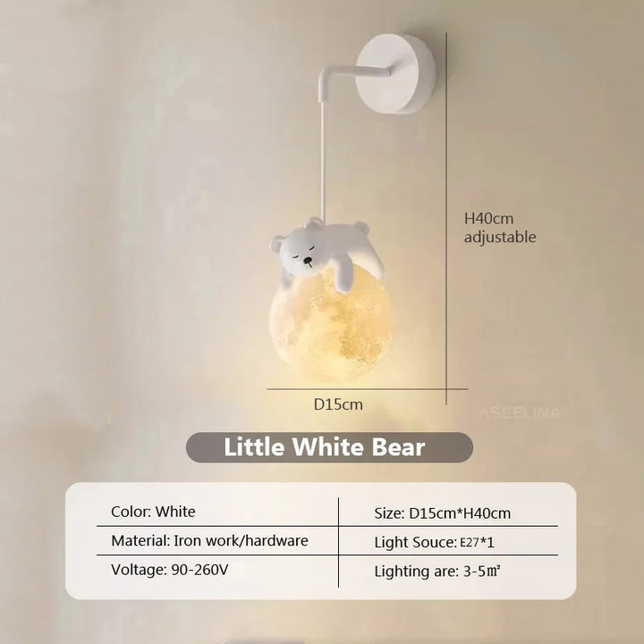 MoonGlow Light - Stylish LED Wall Lamp for Rooms Bowlift