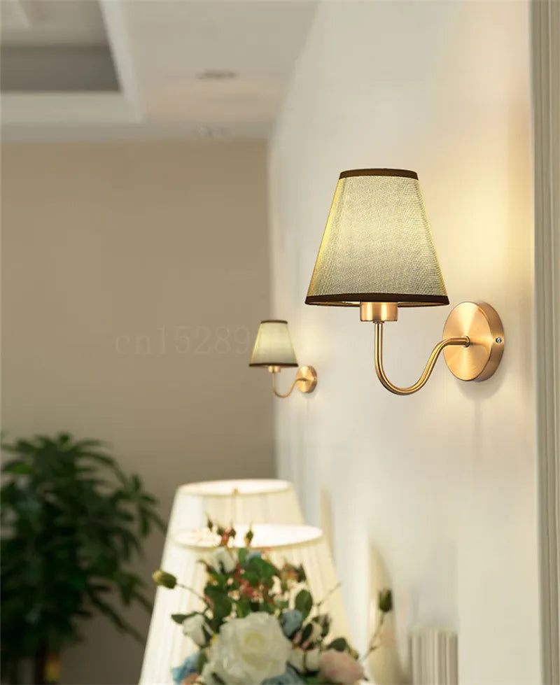 BowLift | RusticGlow - Wandlamp van Stof in Amerikaanse Stijl