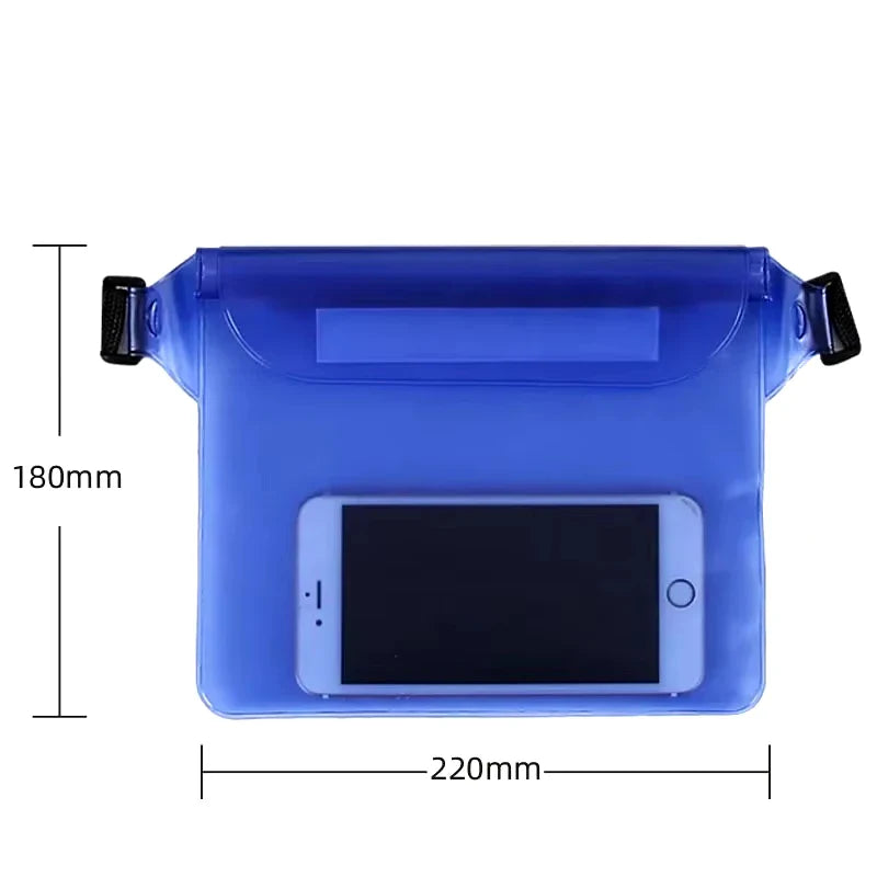 BowLift | Waterproof Hip Bag AquaSafeX | 3-fold Sealing | Transparent Dry Bag for Smartphone & Valuables | Adjustable Strap