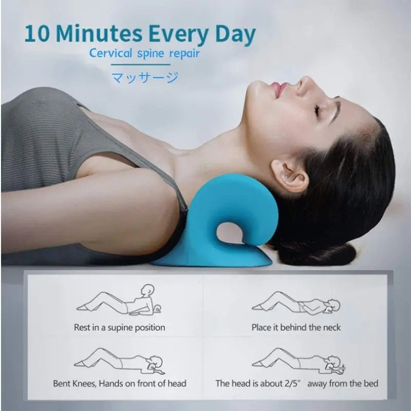 BowLift | Neck & Shoulder Stretcher SpineLuma | Ergonomic Traction Pillow | Pain Relief & Posture Correction | PU Foam