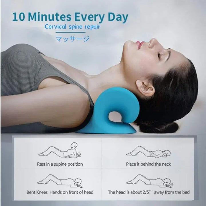 BowLift | Neck & Shoulder Stretcher SpineLuma | Ergonomic Traction Pillow | Pain Relief & Posture Correction | PU Foam