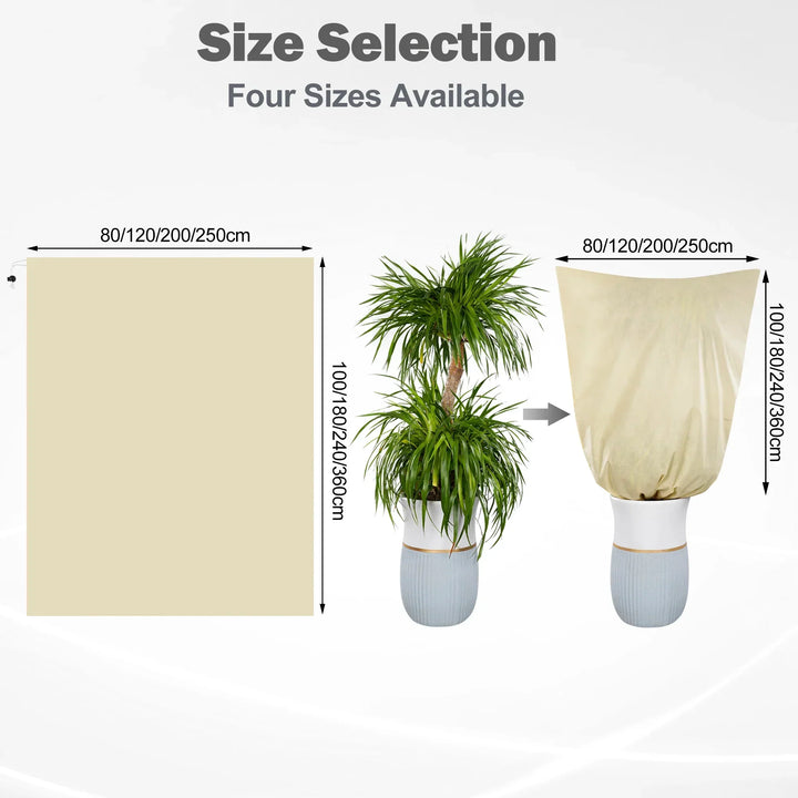 BowLift | Winter protection cover for plants - Frost protection with zipper and drawstring, breathable for palms and potted plants in the garden