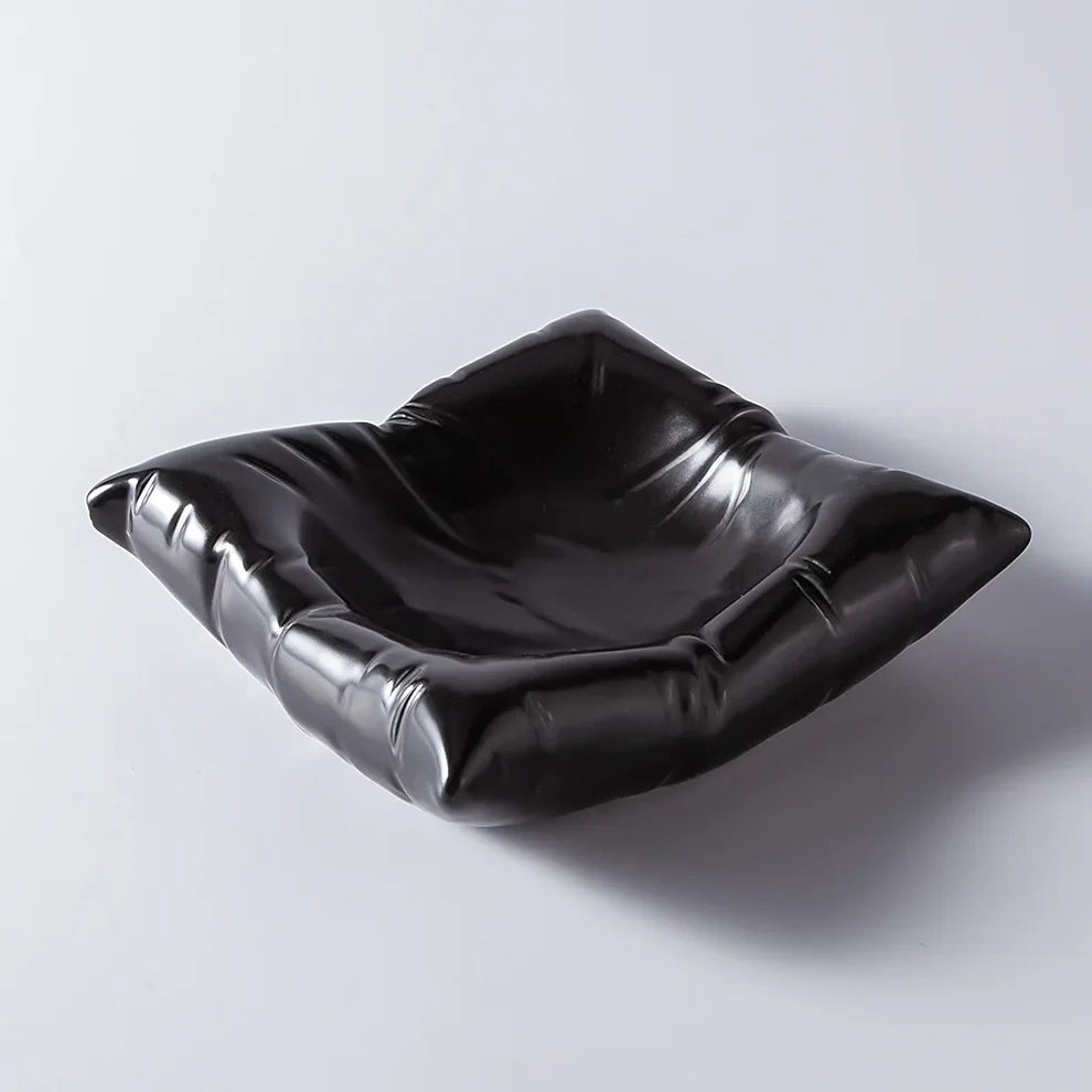 BowLift | Ceramic Artistic Pillow Shape Food Plate