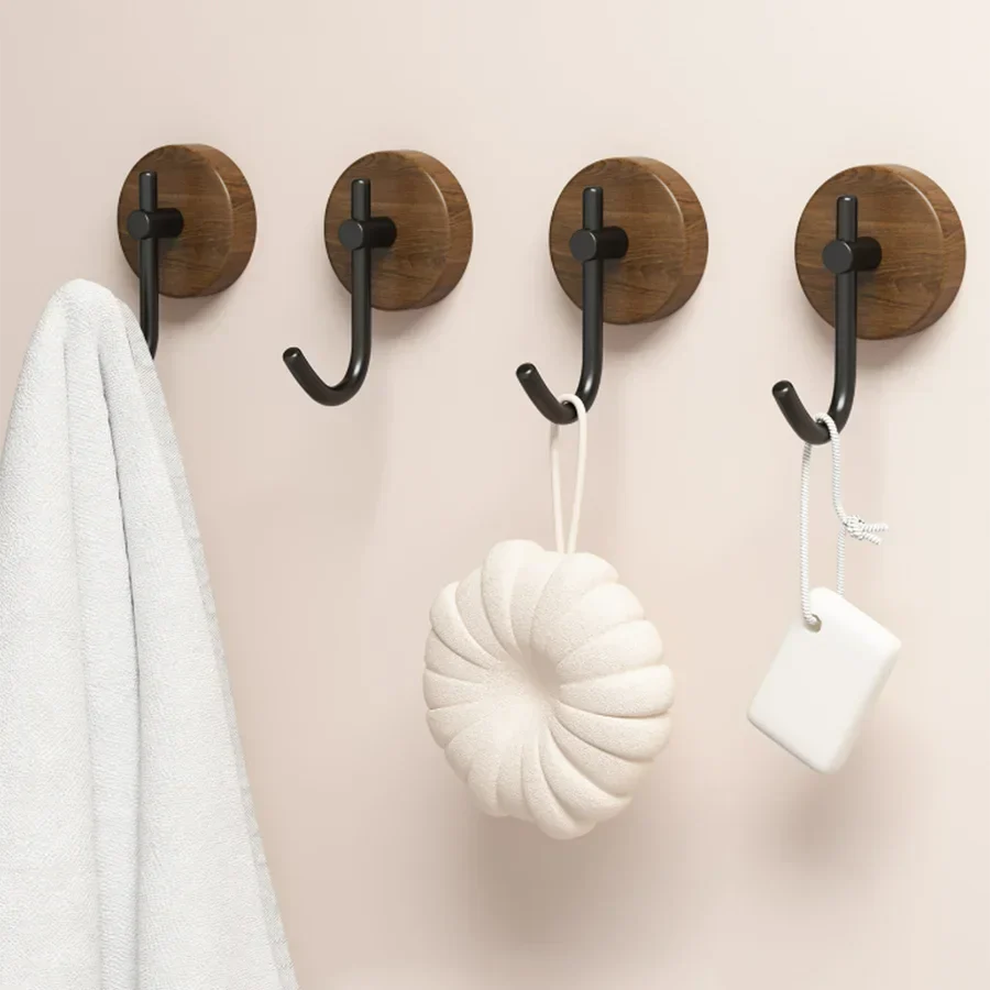 Clothes hanger made of walnut wood – Black or White | Decorative & Practical Bowlift