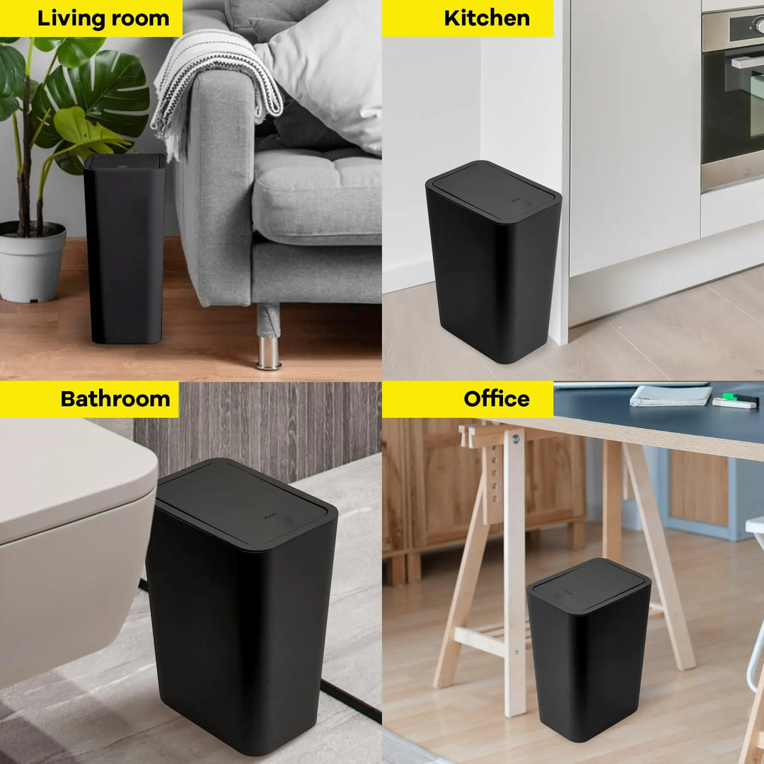 EcoPress 10L Trash Can for Bathroom Bowlift