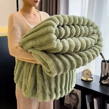 BowLift | Luxurious Faux Rabbit Fur Plush Throw Blanket - Perfectly Warm and Soft for Your Home