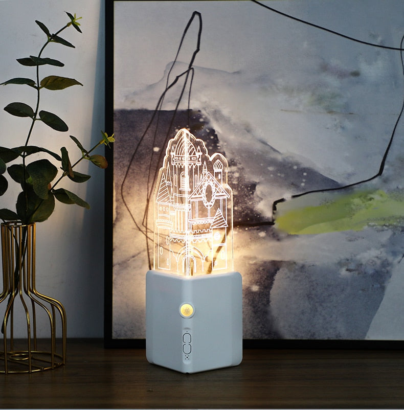 BowLift | 3D LED Rechargeable Wall Night Lamp