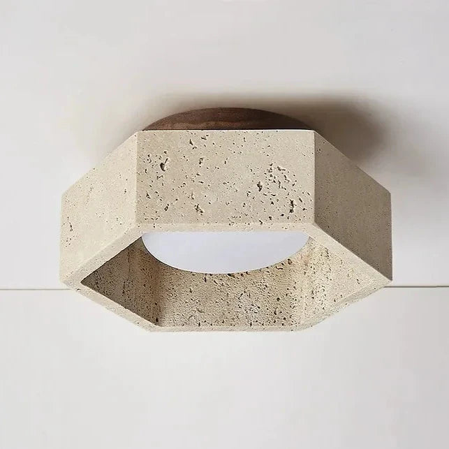 BowLift | Wabi Sabi Travertine LED Ceiling Lamp