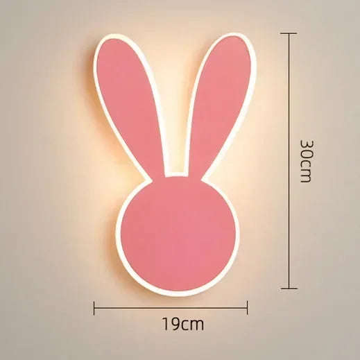 PinkRabbit - Playful LED Wall Lamp for Children's Room Bowlift