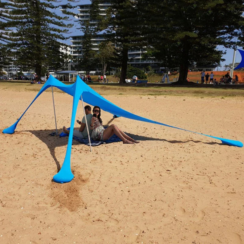 BowLift | Solaviva Beach Tent with UV Protection UPF50+ | Windproof & Waterproof | For 3–4 People | 200×200×170 cm