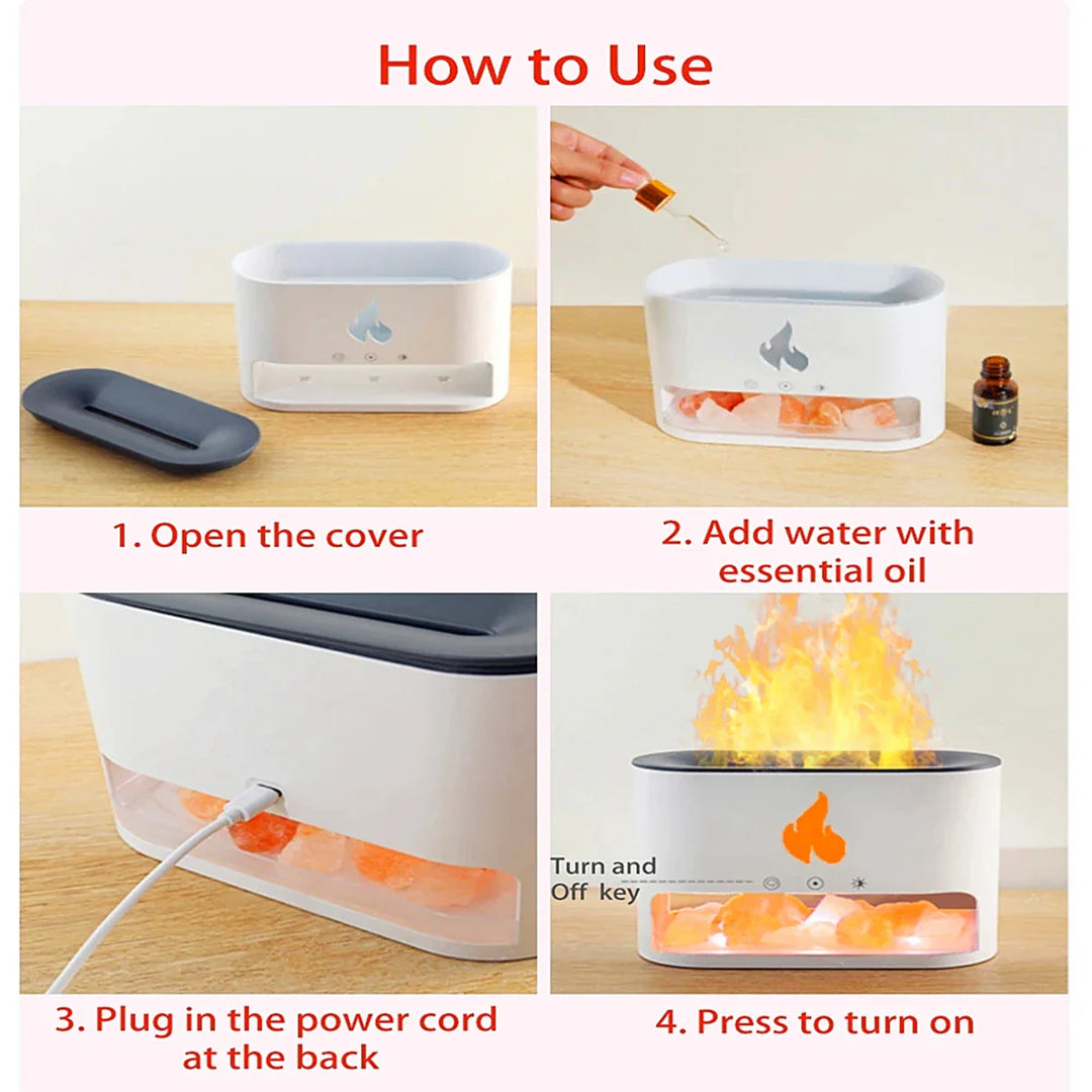 Crystal salt stone fire vaporizer