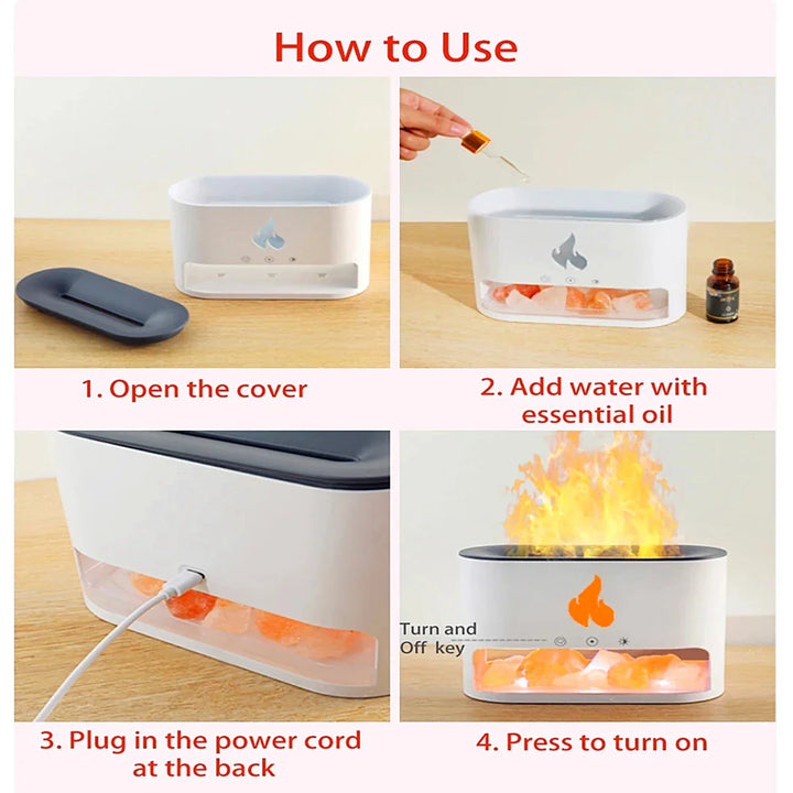 Crystal salt stone fire vaporizer