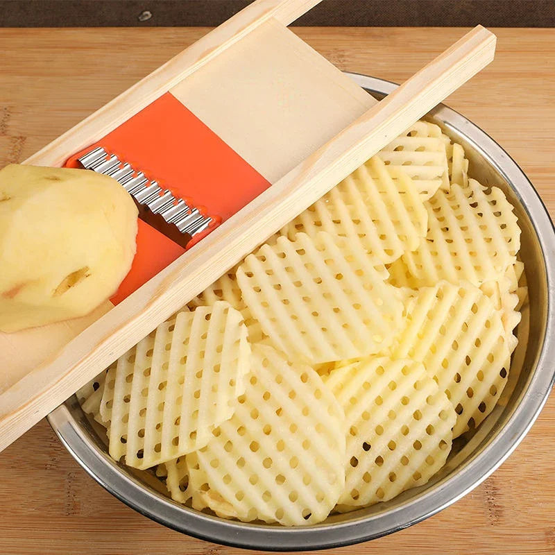 BowLift | Gridello Potato Cutter | Stainless Steel Grater Cutting Device | For French Fries, Chips & Vegetables | 34 cm Length