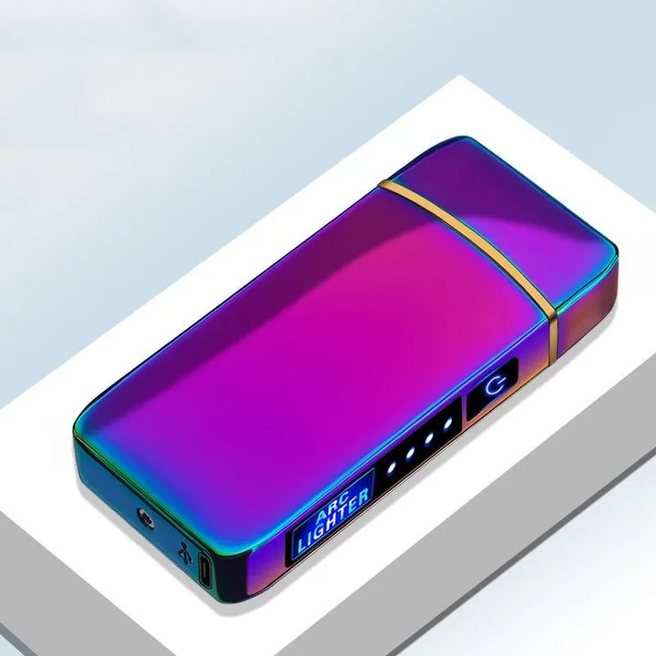 BowLift | Rechargeable USB Plasma Lighter with Windproof Double Arc Flame – Stylish Metal Design for Indoor and Outdoor Use