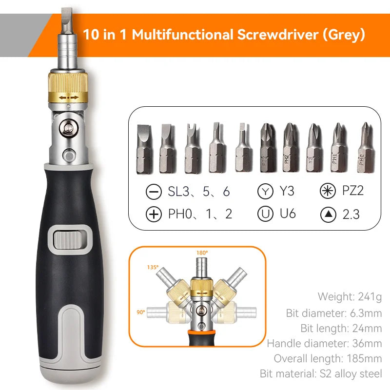 The versatile 180° ratcheting screwdriver | For any task | Bowlift