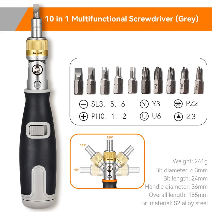 The versatile 180° ratcheting screwdriver | For any task | Bowlift