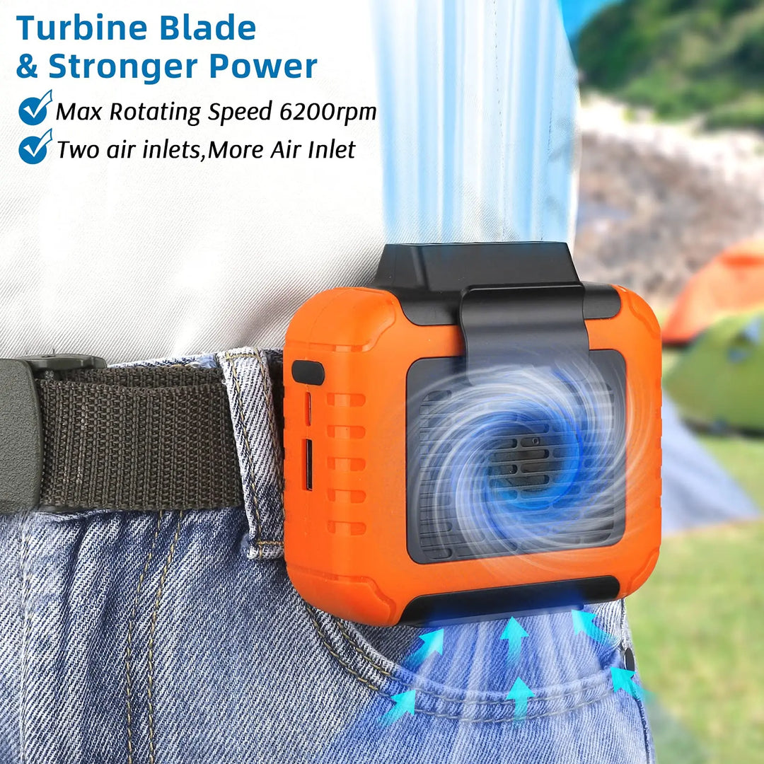 BowLift | USB Rechargeable Portable Waist Clip Air Conditioner Fan