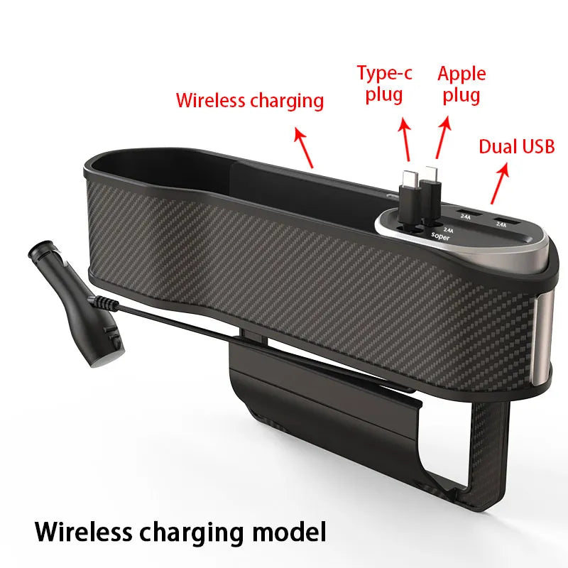 BowLift | Car Seat Gap Organizer Cup Holder Wireless Charger