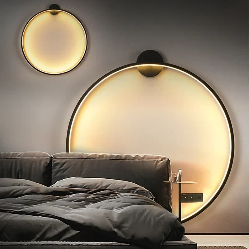 BowLift | Minimalist LED Circle Background Wall Lamp