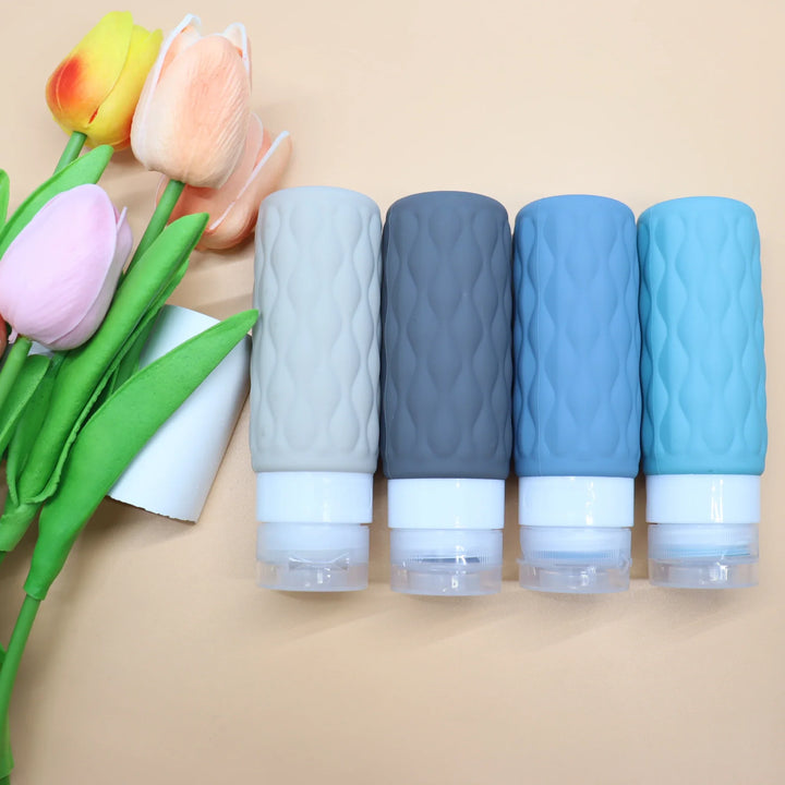 BowLift | FlexiFill Travel Refill Bottles Set | Soft Silicone Bottles & Spray Containers | Leak-proof & TSA compliant | For Shampoo, Lotion & Cosmetics